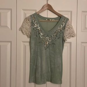 Miss Me Burnout too with crotchet sleeves